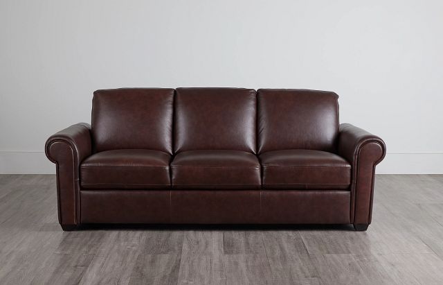 Lincoln Medium Brown Lthr/vinyl Sofa