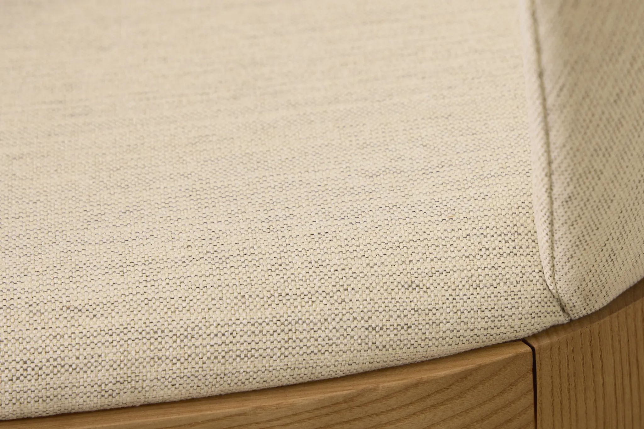 Nomad Light Beige Upholstered Side Chair With Light Tone Legs