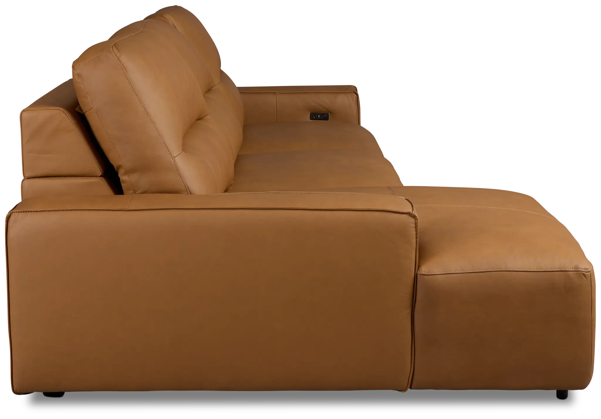 Rudy Brown Lthr/vinyl Left Power Extension Chaise Sectional Rudy Brown Lthr/vinyl Left Power Extension Chaise Sectional