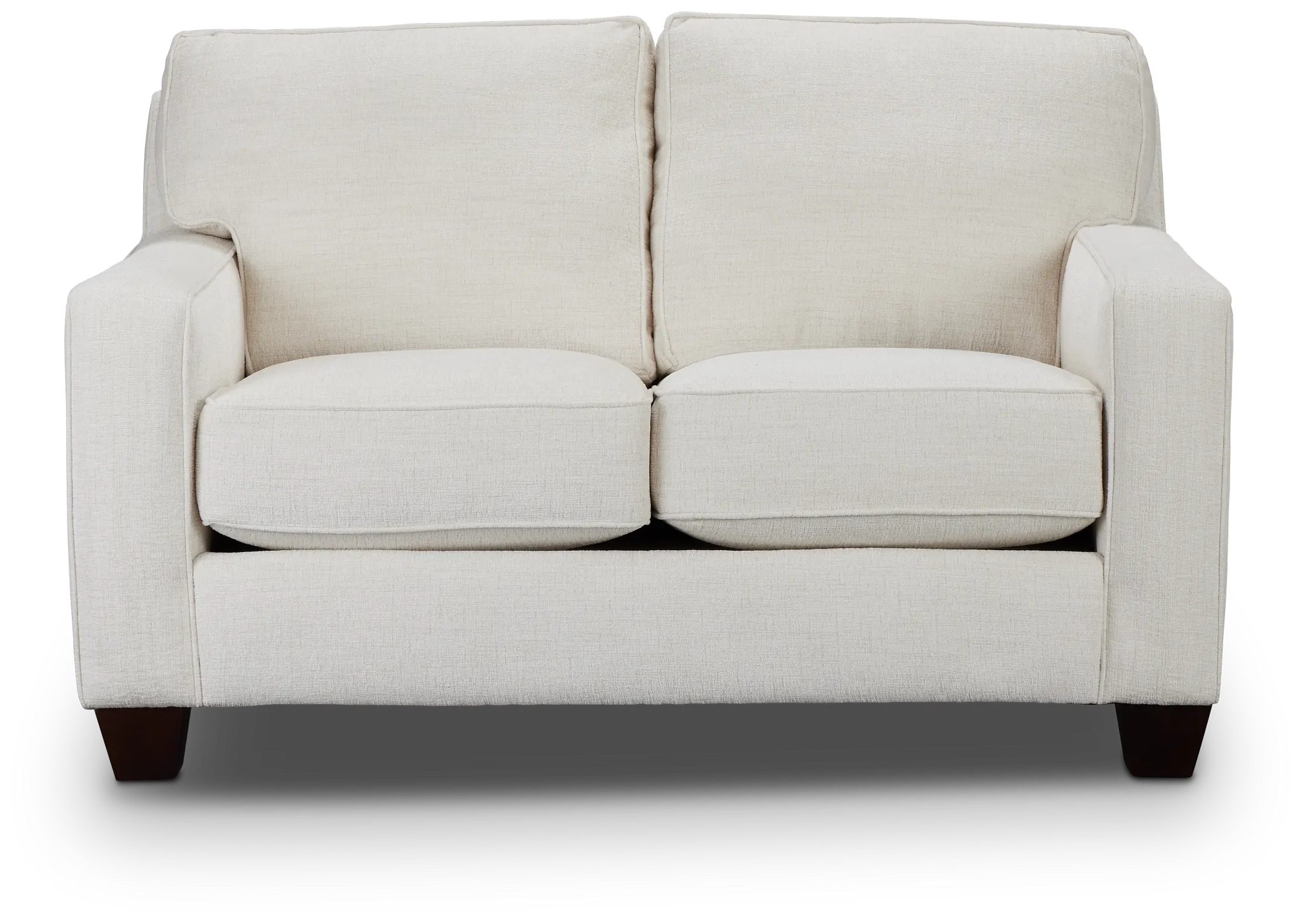 Andie White Fabric Loveseat