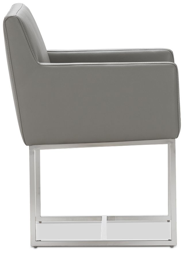 Miami Gray Micro Upholstered Arm Chair (2)
