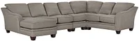 Avery Dark Gray Fabric Large Left Chaise Sectional