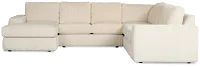 Charlie Ivory Fabric Medium Left Chaise Sectional