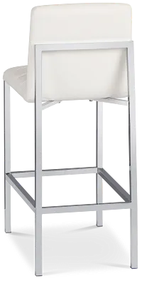 Amalfi White 30" Upholstered Barstool