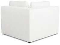 Destin Sutton White Fabric Corner Chair