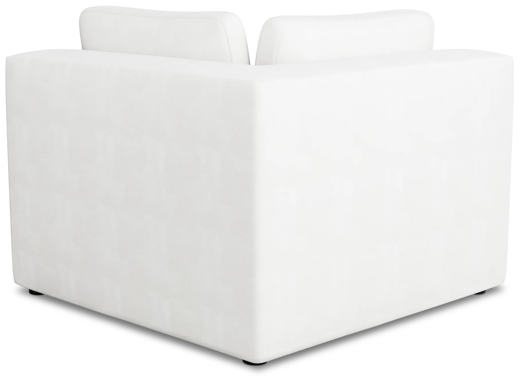 Destin Sutton White Fabric Corner Chair