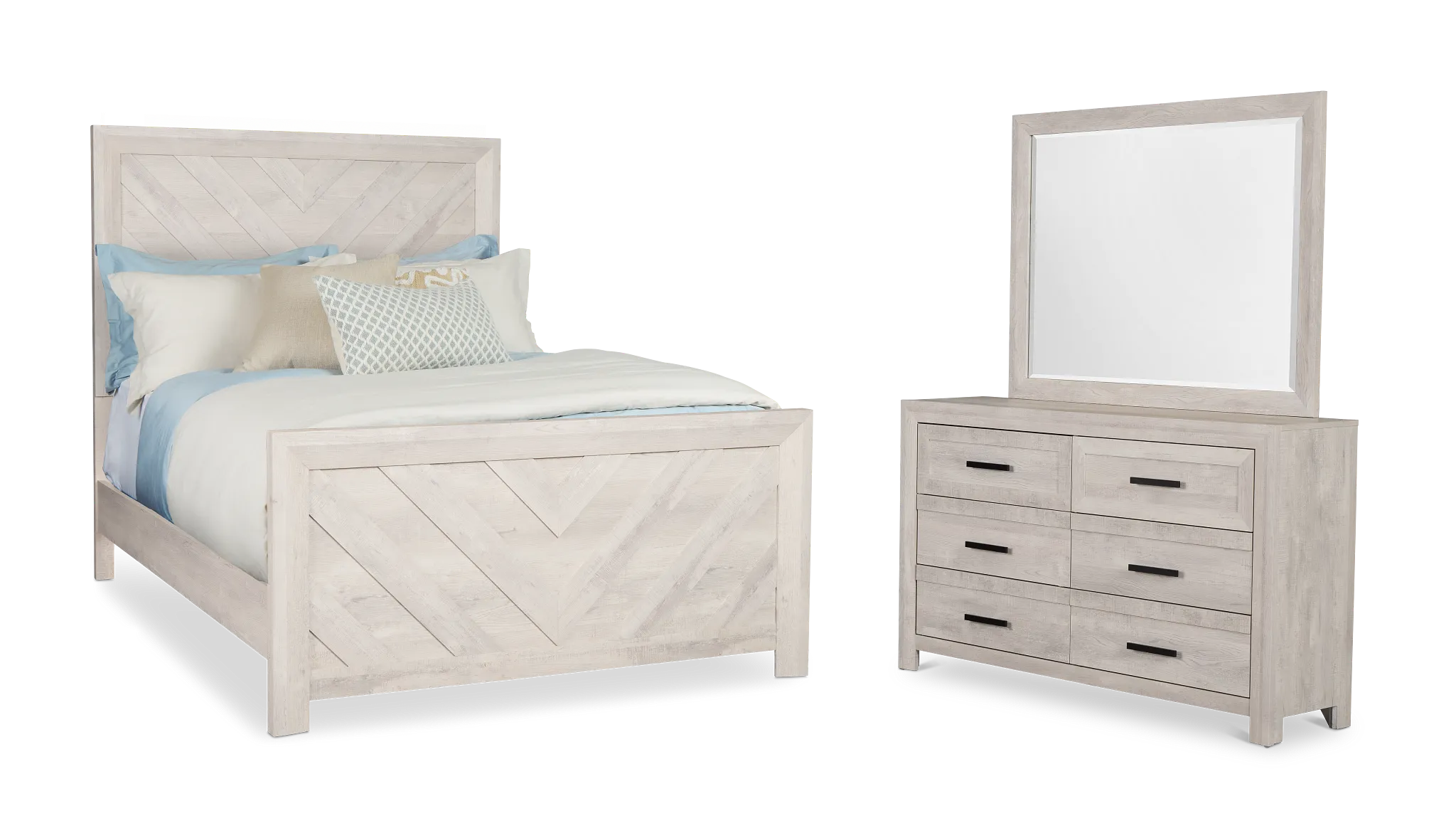 Delray White Panel Bedroom