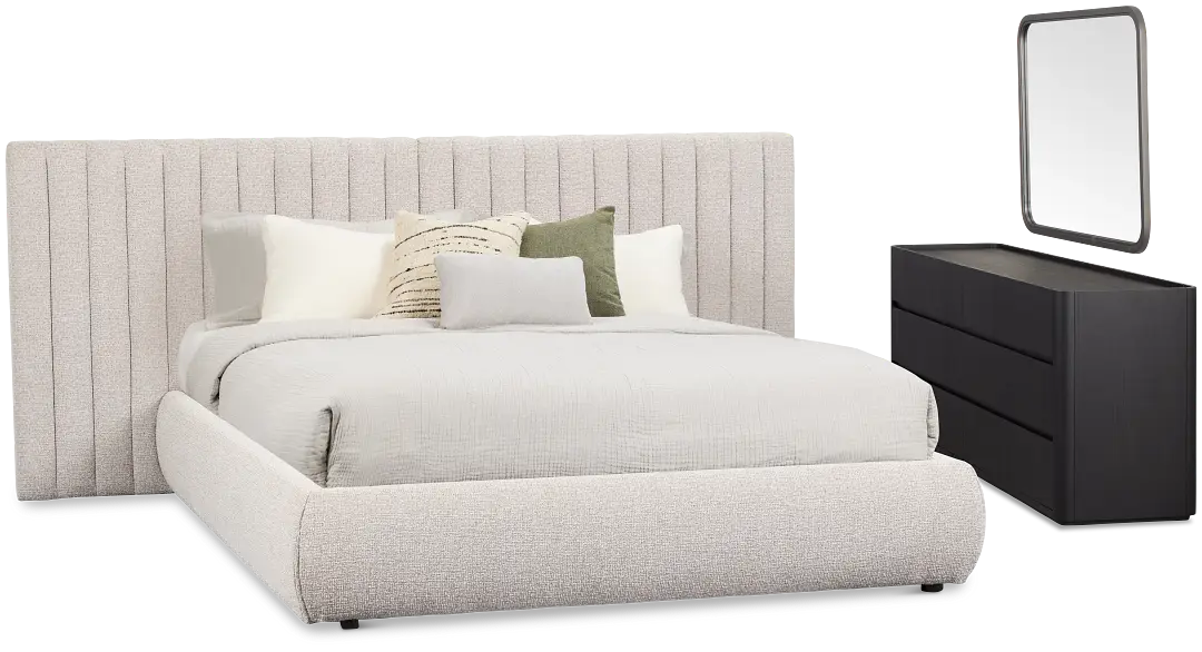 Nomad Gray Uph Spread Bedroom With Black Cases Nomad Gray Uph Spread Bedroom With Black Cases