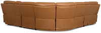Flexsteel Belmont Medium Brown Lthr/vinyl Large Dual Power Reclining Two-arm Sectional