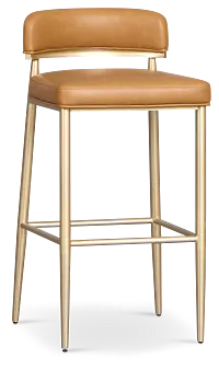 Wren Brown Fabric Adjustable Barstool