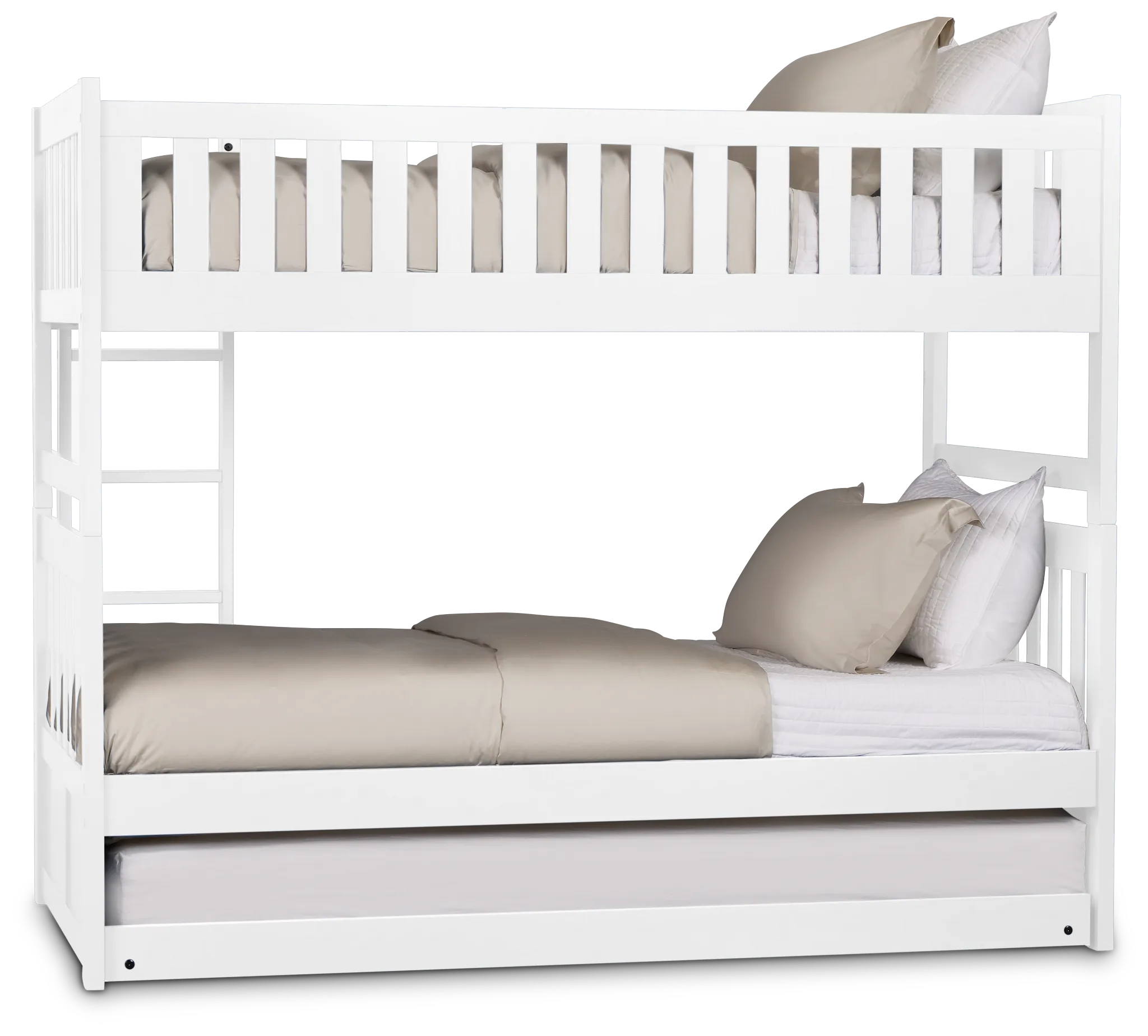 Charleston White Trundle Bunk Bed