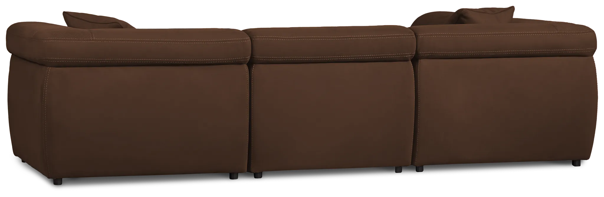 Aria Dark Brown Micro Immersive 4-piece Modular Sectional W/2 Speakers
