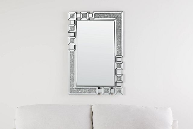 Lysander Silver Square Mirror