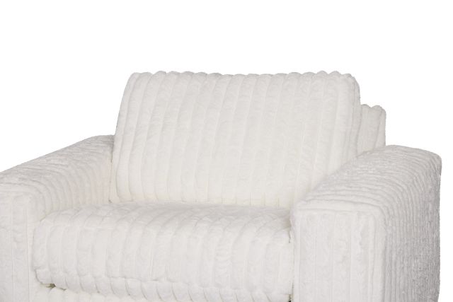 Teddy White Fabric Oversized Chair