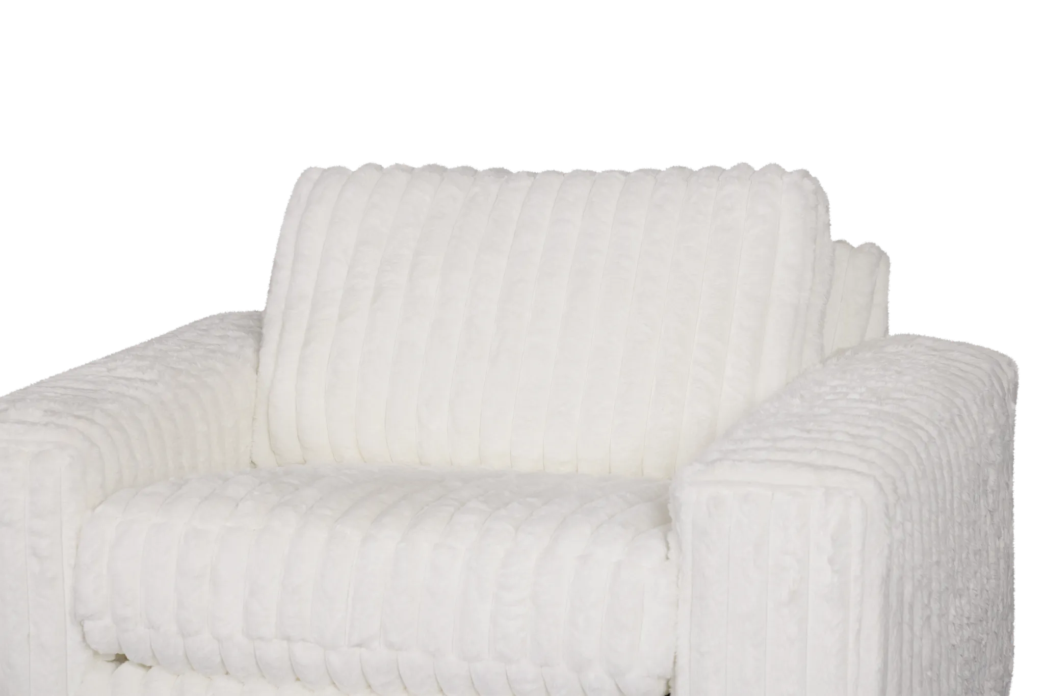 Teddy White Fabric Oversized Chair