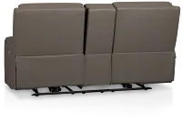 Rhett Gray Micro Power Reclining Console Loveseat