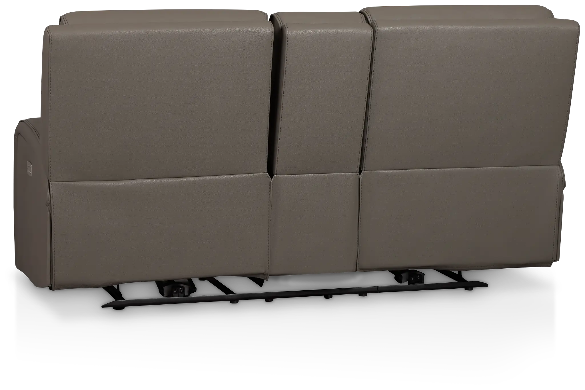 Rhett Gray Micro Power Reclining Console Loveseat Rhett Gray Micro Power Reclining Console Loveseat
