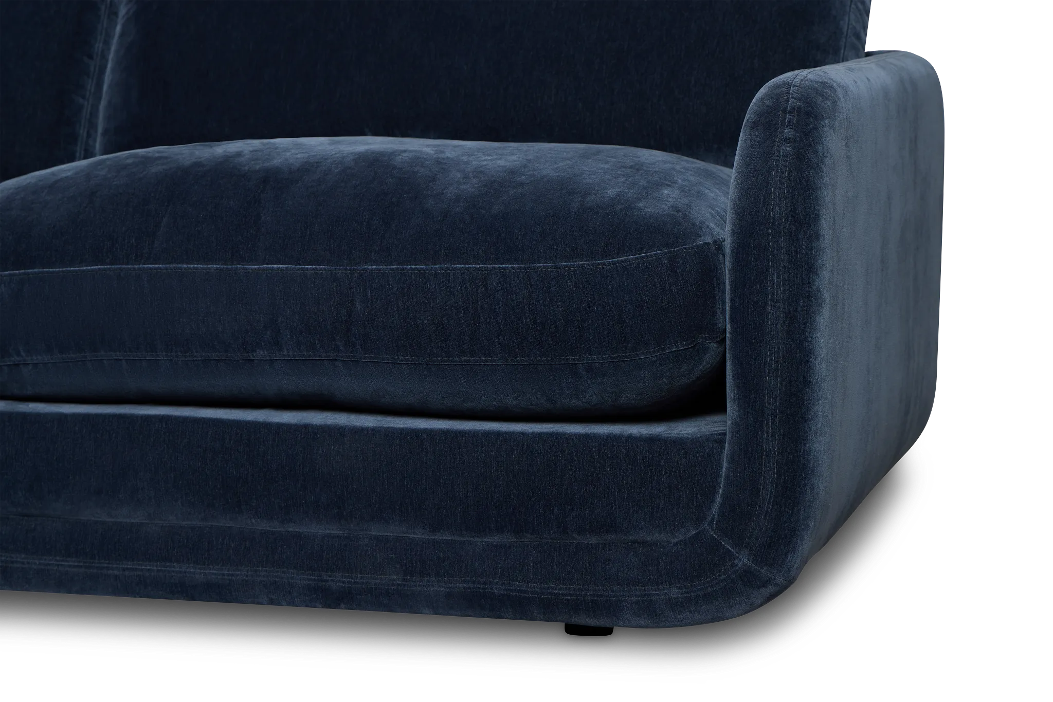 Jules Dark Blue Velvet 2 Piece Modular Sofa