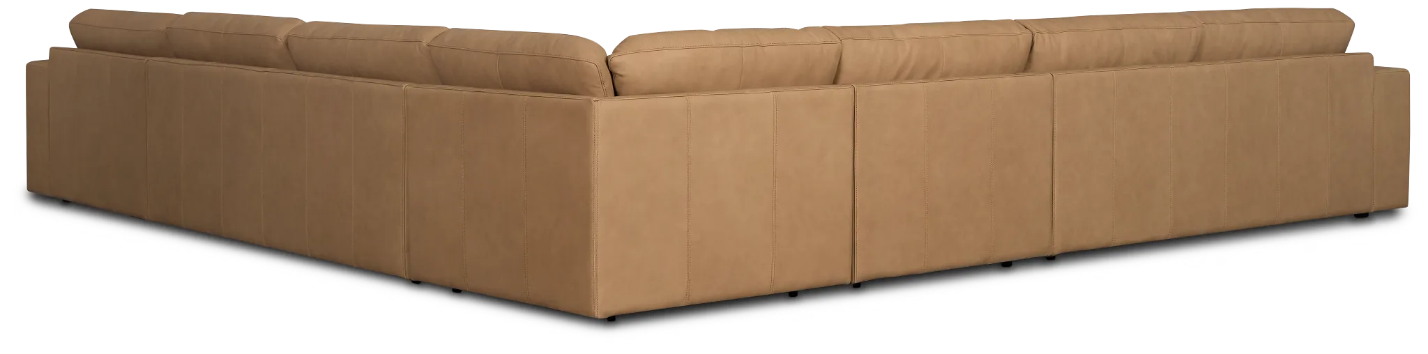 Kellan Light Brown Leather Large Right Chaise Sectional