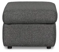 Brantley Dark Gray Fabric Ottoman