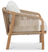 Laguna Light Tone Chair With White Cushion
