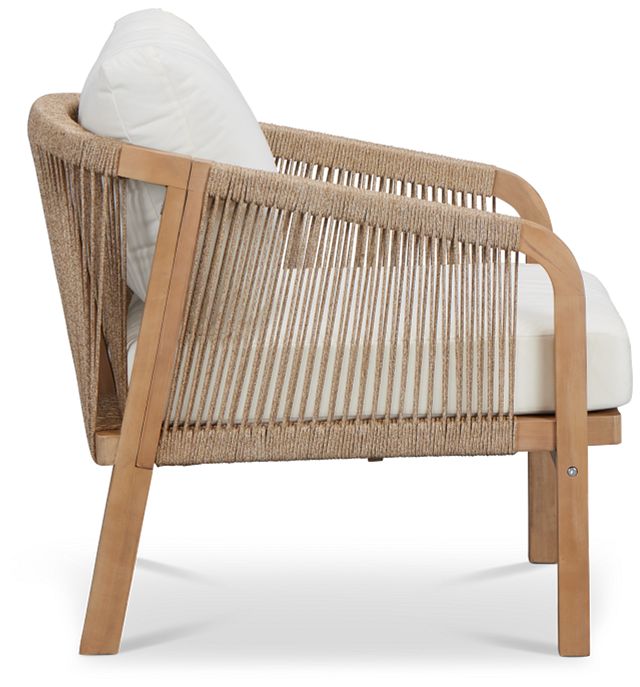 Laguna Light Tone Chair With White Cushion