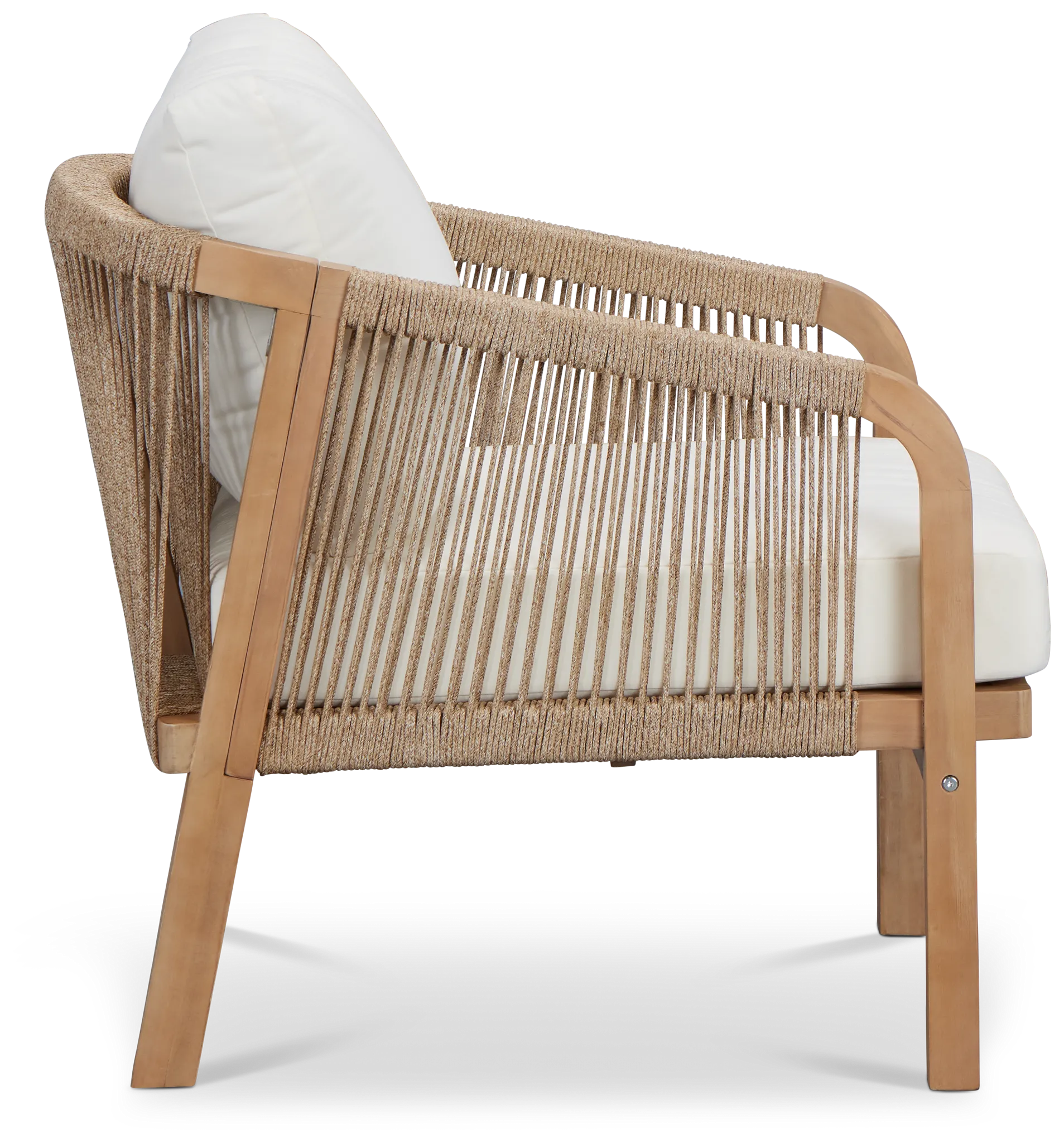 Laguna Light Tone Chair With White Cushion