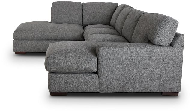 Veronica Dark Gray Down Small Left Bumper Sectional