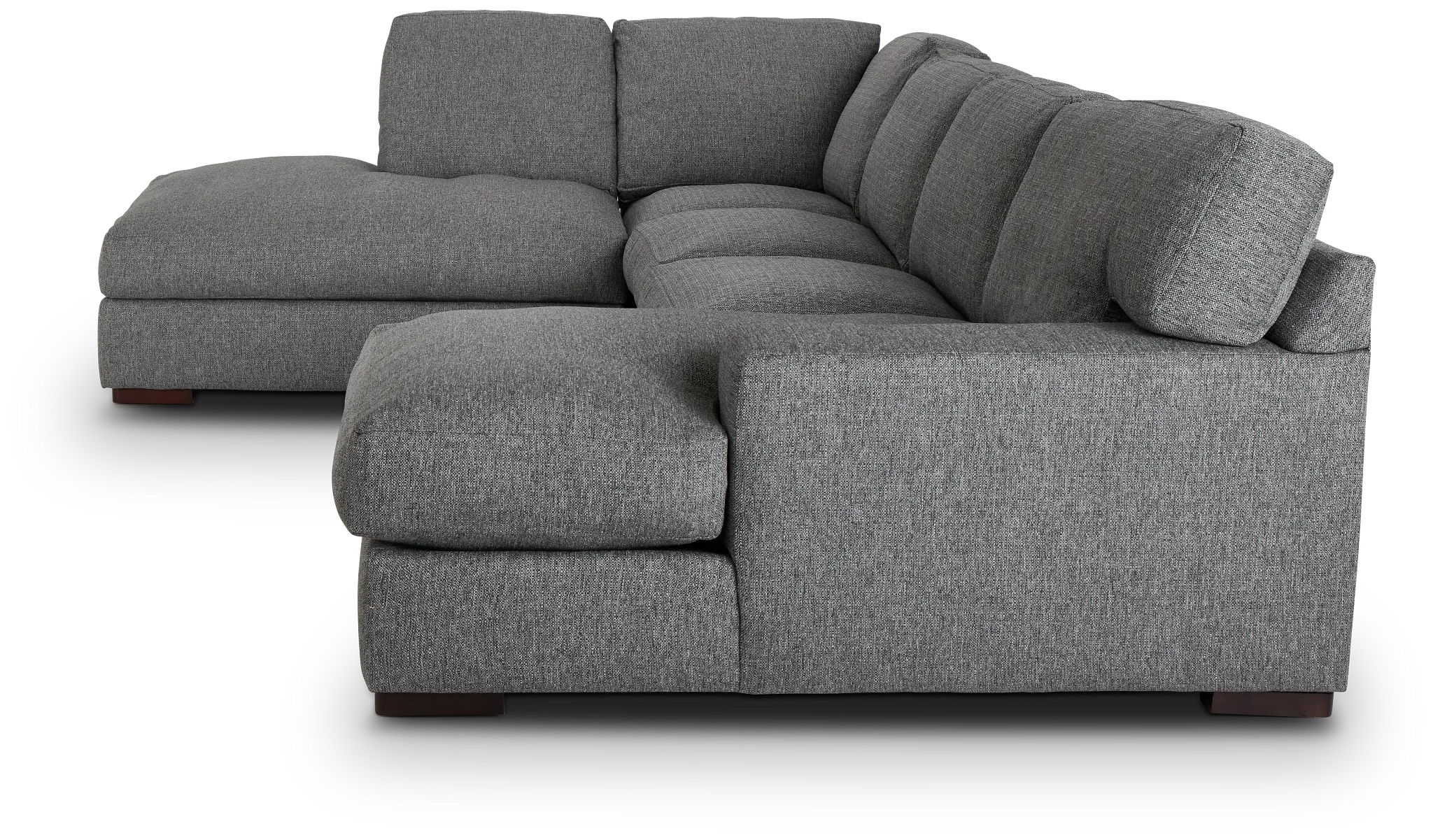 Veronica Dark Gray Down Small Left Bumper Sectional