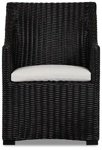 Montecito Black Cushioned Arm Chair