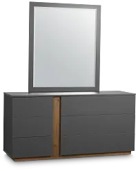 Brasilia Gray Dresser & Mirror