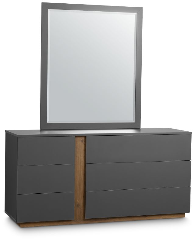 Brasilia Gray Dresser & Mirror