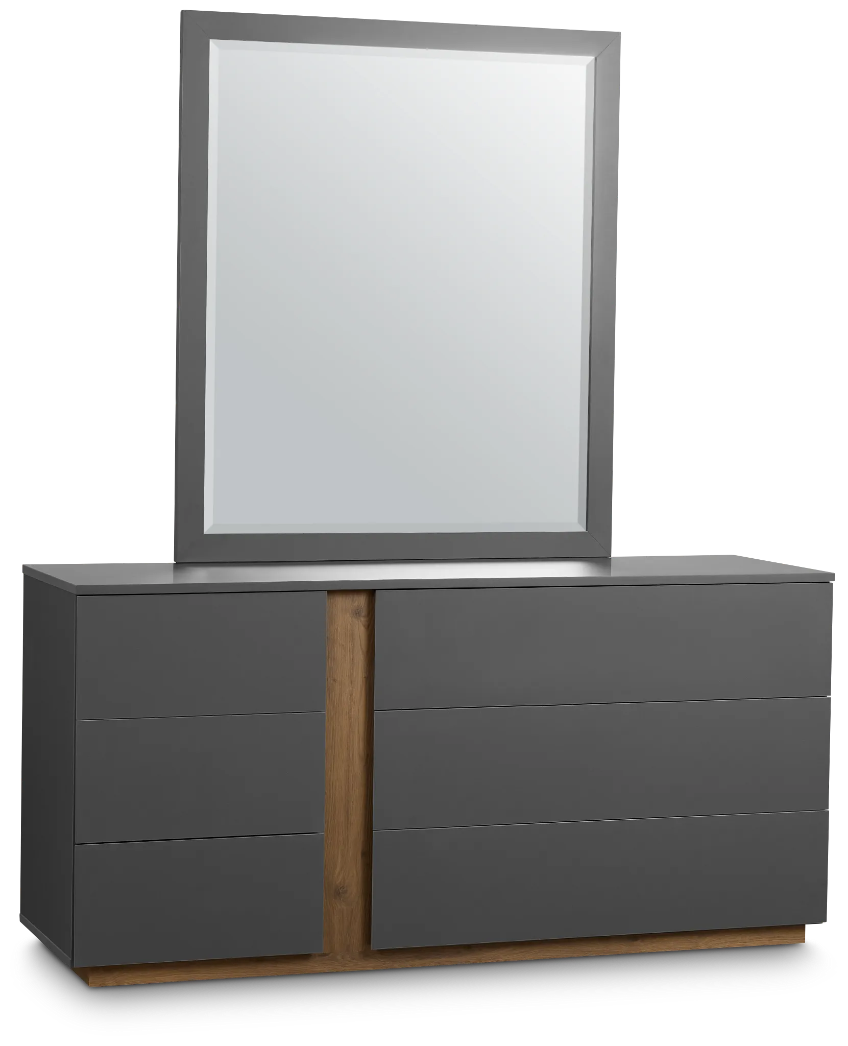 Brasilia Gray Dresser & Mirror