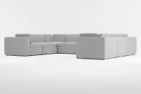 Destin Revenue Gray Fabric 8-piece Modular Sectional