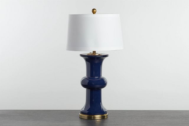 Warwick Dark Blue Table Lamp