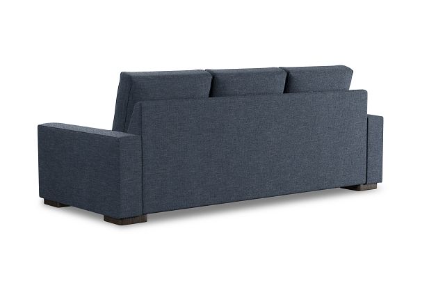 Edgewater Elevation Dark Blue 96" Sofa W/ 3 Cushions (3)
