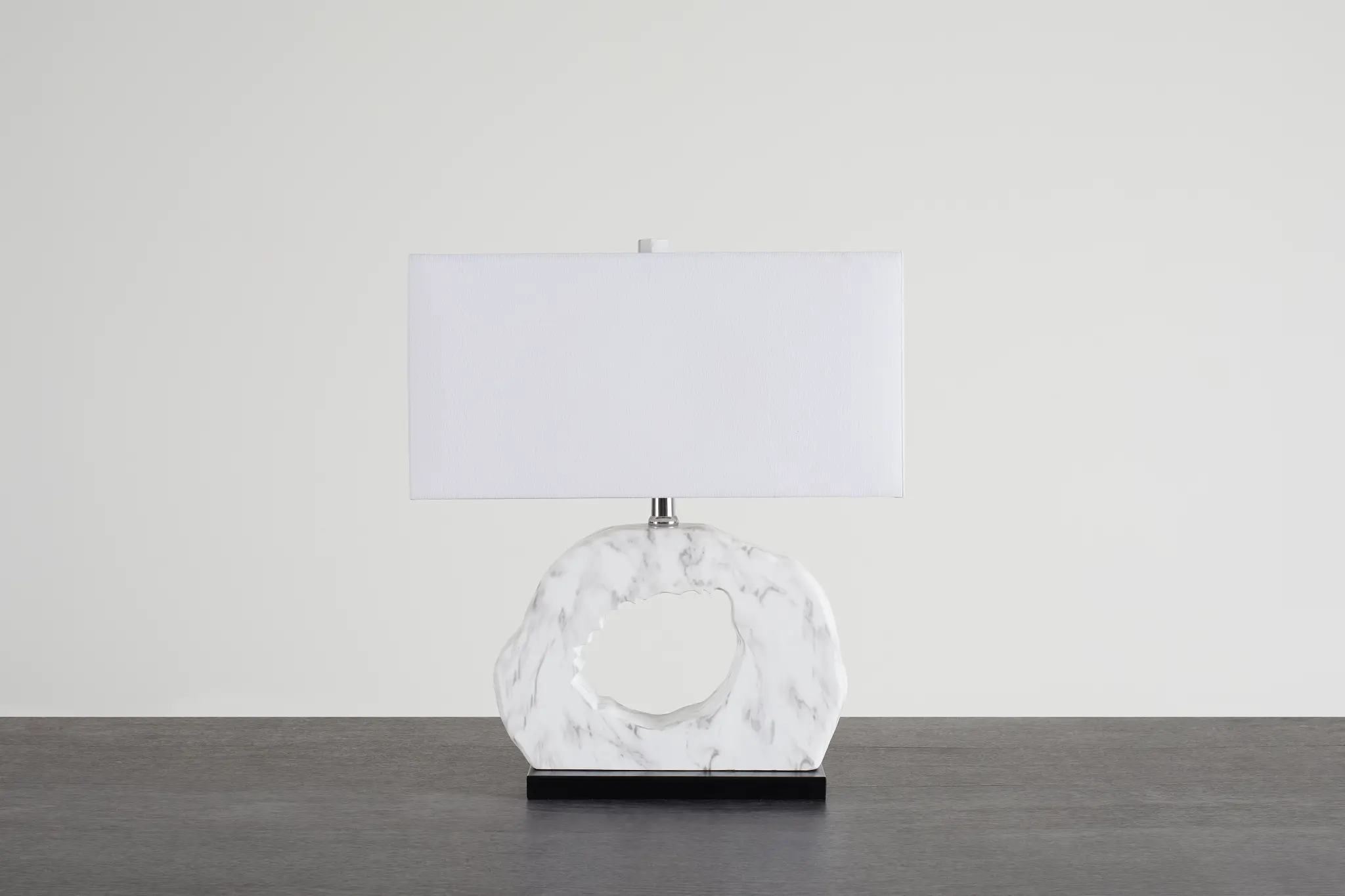 Becca White Polyresin Table Lamp Becca White Polyresin Table Lamp