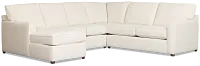 Tate Light Beige Fabric Large Left Chaise Sectional