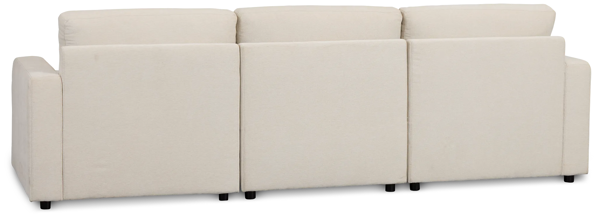 Addie Beige Fabric Right Chaise Storage Sectional