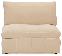 Cruz Light Beige Fabric Armless Chair