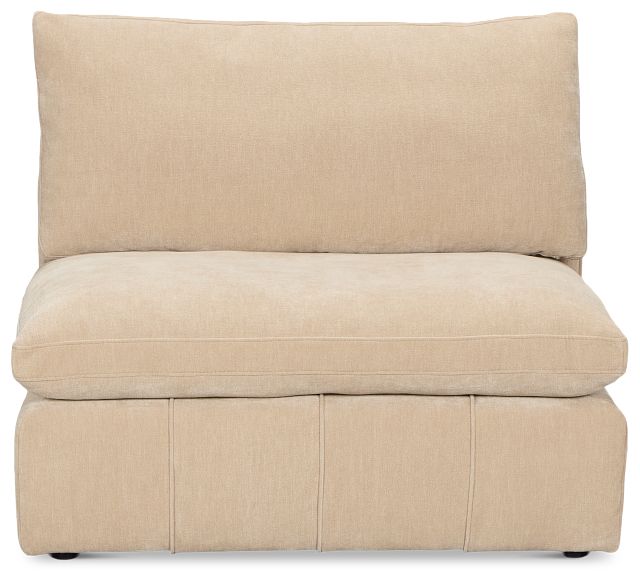 Cruz Light Beige Fabric Armless Chair