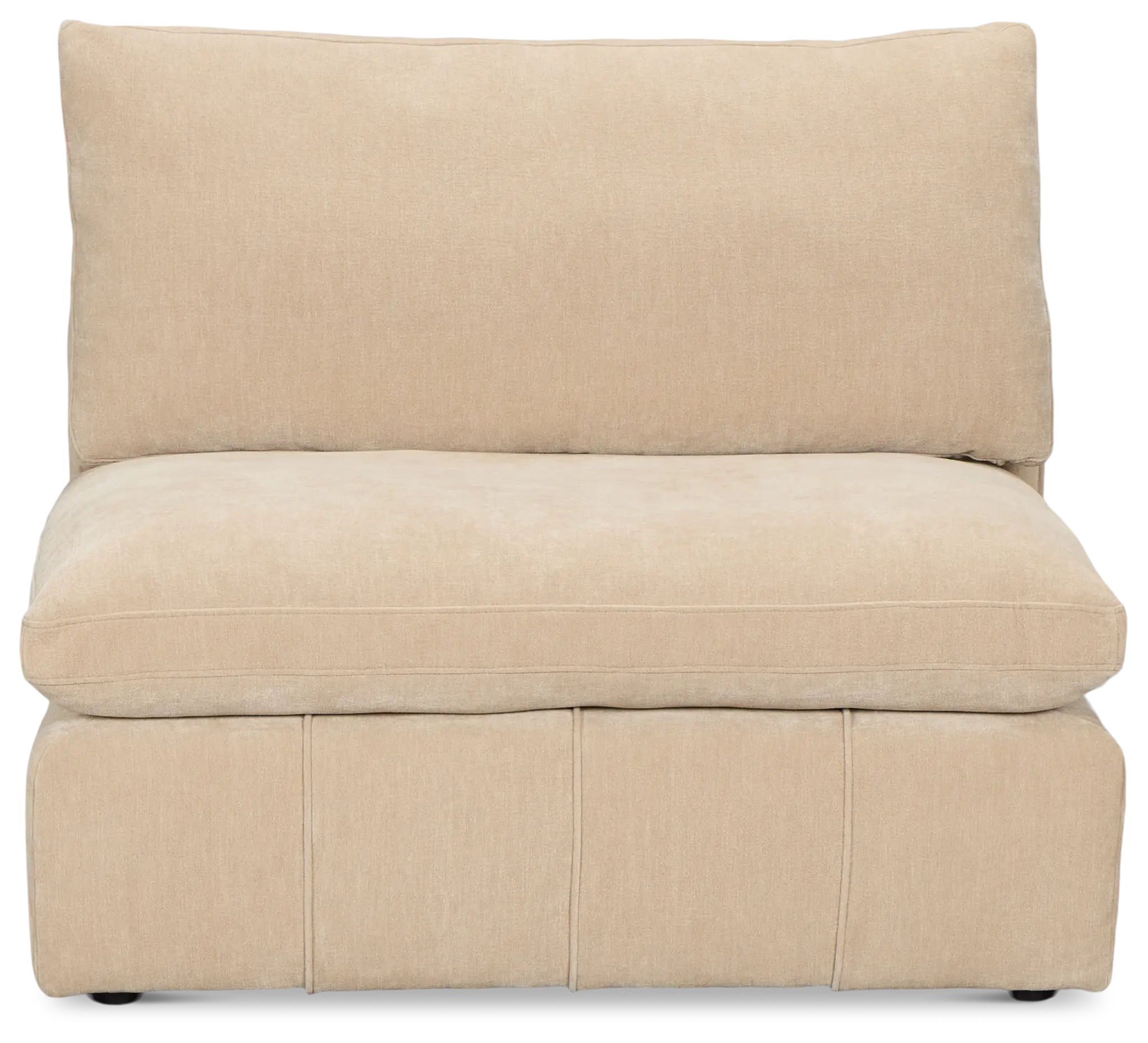 Cruz Light Beige Fabric Armless Chair Cruz Light Beige Fabric Armless Chair