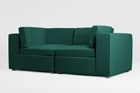 Destin Joya Green Velvet 2-piece Modular Sofa