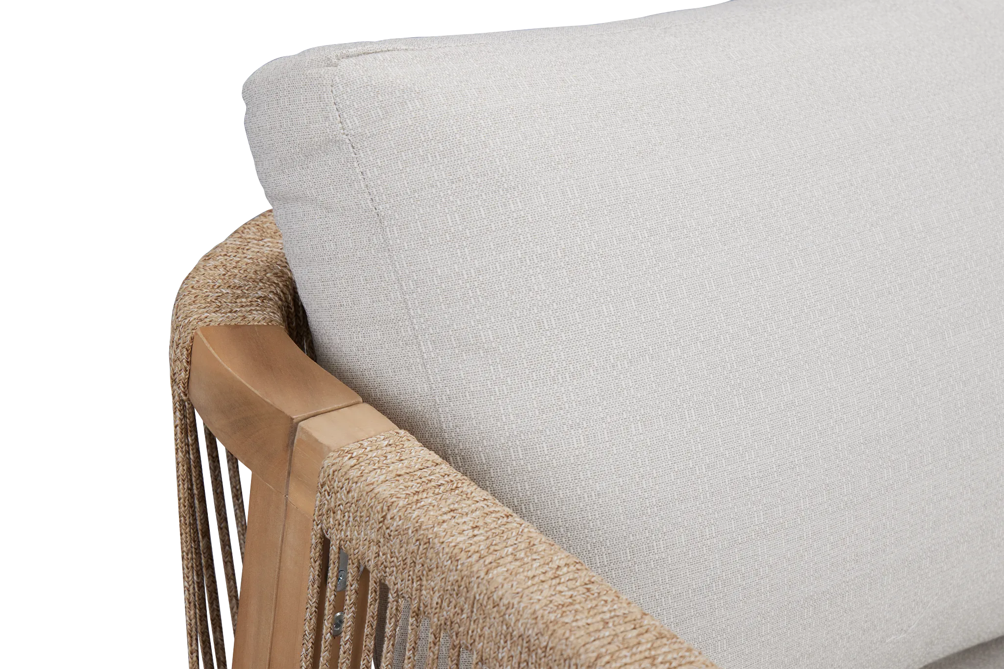 Laguna Light Tone Loveseat With Gray Cushions