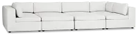Destin Sutton White Fabric 8-piece Pit Sectional