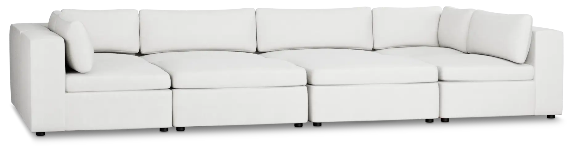 Destin Sutton White Fabric 8-piece Pit Sectional Destin Sutton White Fabric 8-piece Pit Sectional