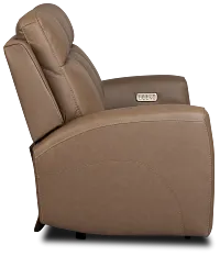 Belmont Dark Brown Lthr/vinyl Power Reclining Sofa