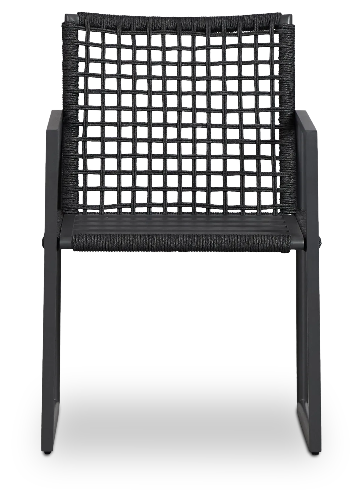 Sunrise Dark Gray Aluminum Arm Chair Frame