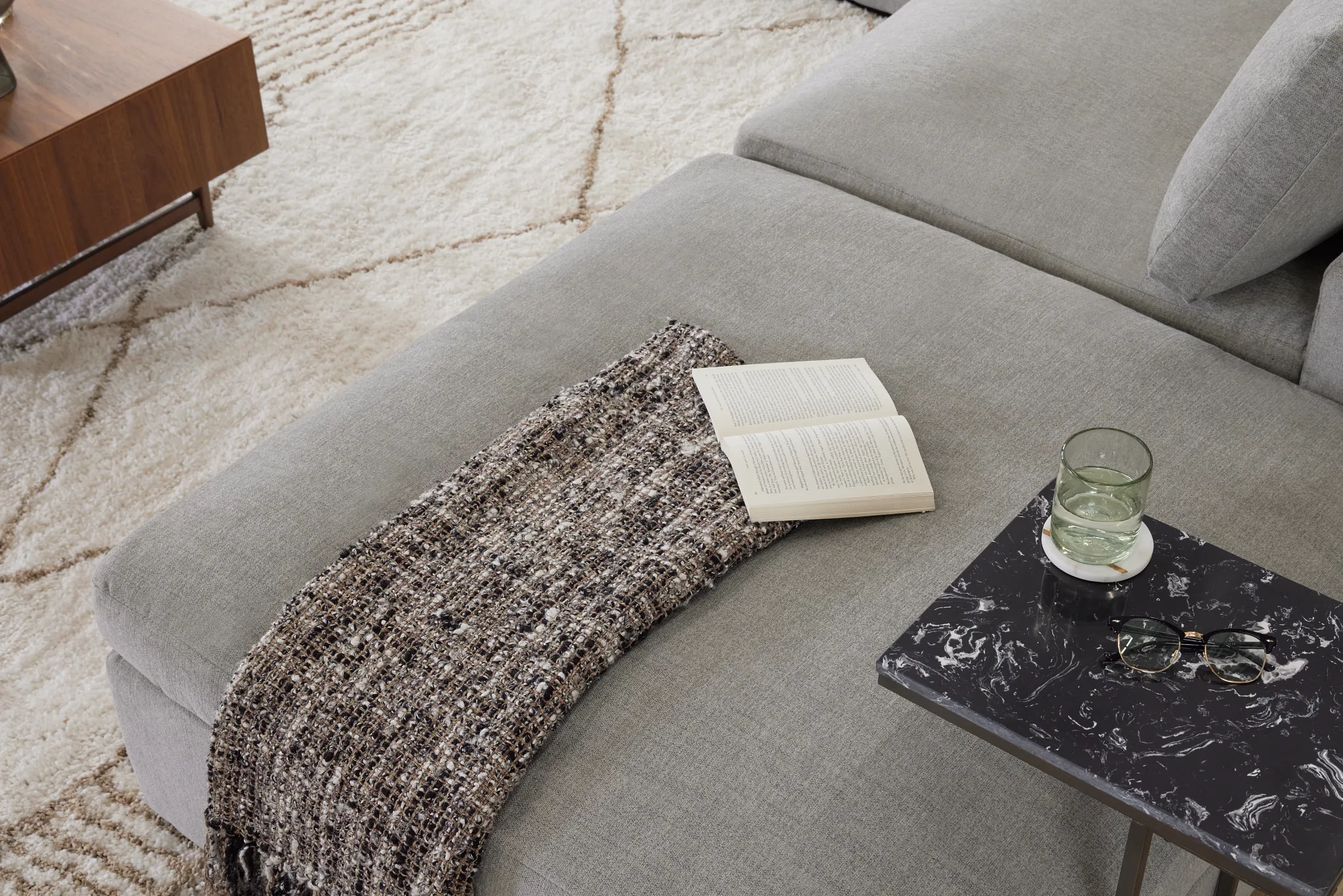 Destin Maguire Gray Fabric 6-piece Pit Sectional