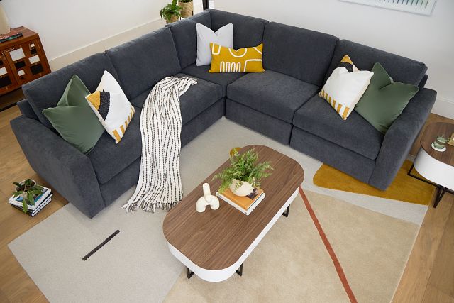 Citymod Dark Gray Fabric Small Two-arm Sectional